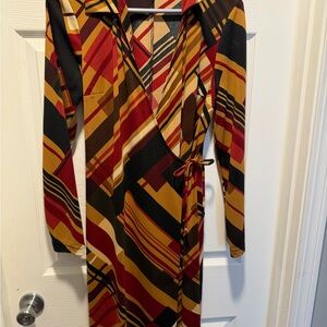 Stylish Multicolor Wrap Dress